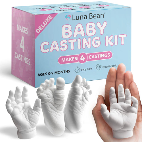 Luna Bean Baby Footprint & Hand Casting Kit (4 Pack)