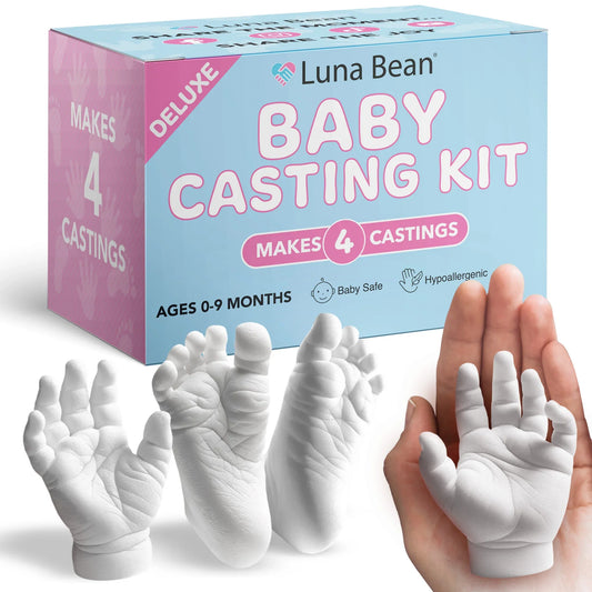Luna Bean Baby Footprint & Hand Casting Kit (4 Pack)