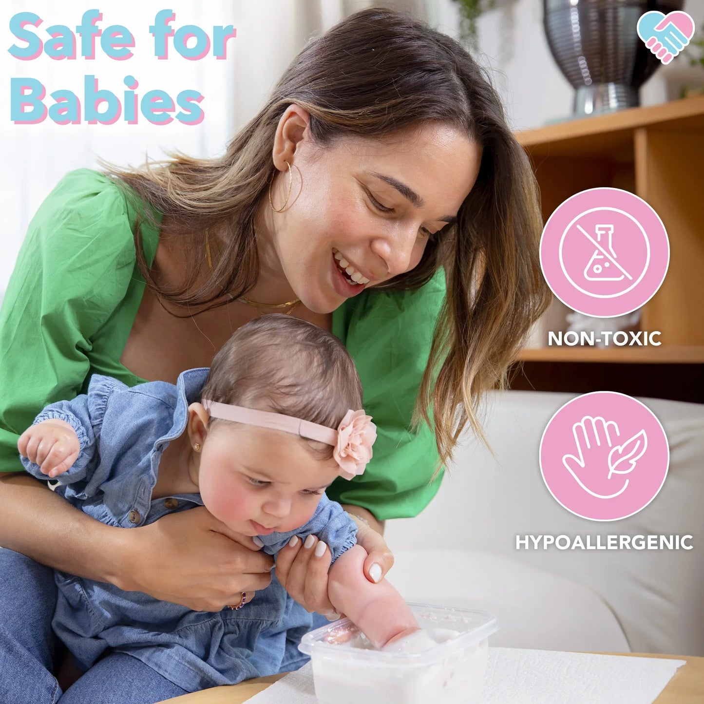 Luna Bean Baby Footprint & Hand Casting Kit (4 Pack)