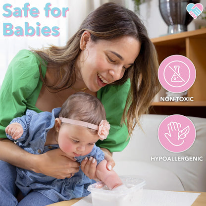 Luna Bean Baby Footprint & Hand Casting Kit (4 Pack)